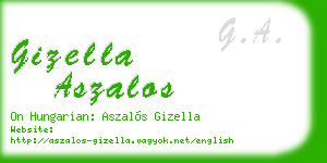 gizella aszalos business card